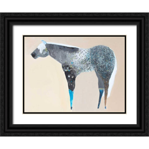 Horse No. 66 Black Ornate Wood Framed Art Print with Double Matting by Grant, Anthony