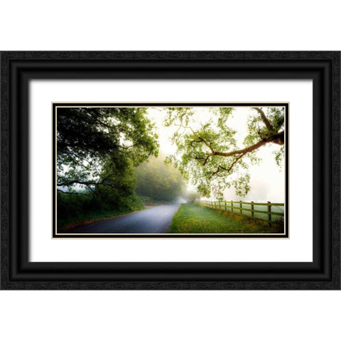 Octobers Fog Black Ornate Wood Framed Art Print with Double Matting by Goncalves, Adelino