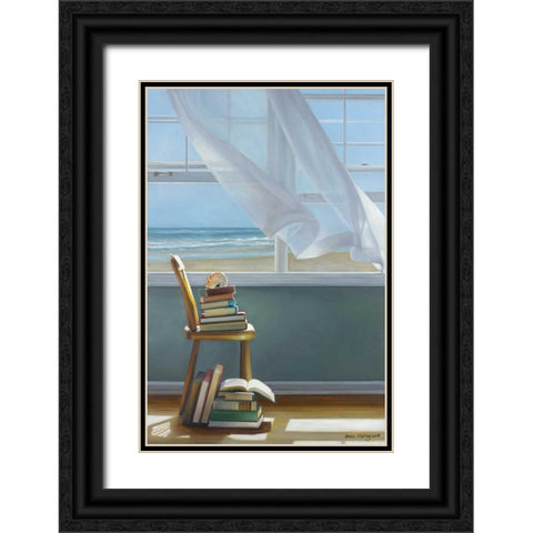 Summer Reading List Black Ornate Wood Framed Art Print with Double Matting by Hollingsworth, Karen