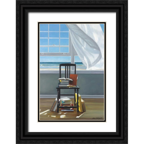Beach Scholar Black Ornate Wood Framed Art Print with Double Matting by Hollingsworth, Karen