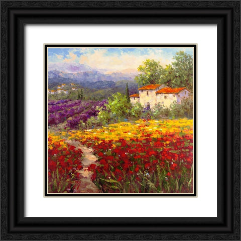 Fleur du Pays II Black Ornate Wood Framed Art Print with Double Matting by Hulsey