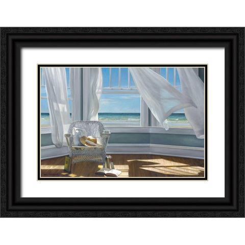 Gentle Reader Black Ornate Wood Framed Art Print with Double Matting by Hollingsworth, Karen