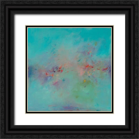 Untitled Abstract No. 3 Black Ornate Wood Framed Art Print with Double Matting by Handelman, Ed