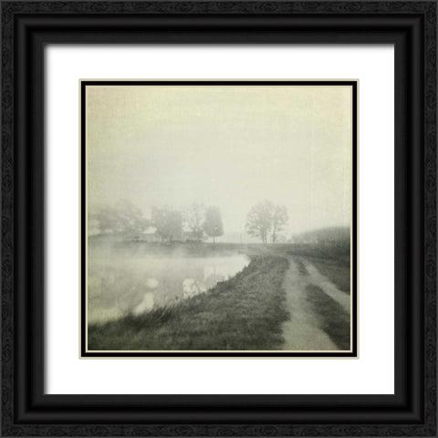 Foggy Sunrise Black Ornate Wood Framed Art Print with Double Matting by Hanna, Dawn D.