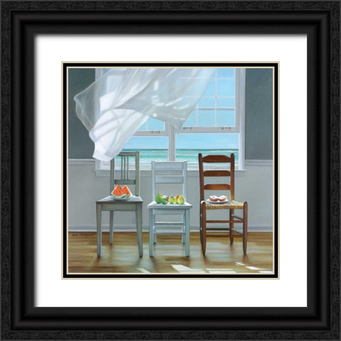 Beach Therapy Black Ornate Wood Framed Art Print with Double Matting by Hollingsworth, Karen