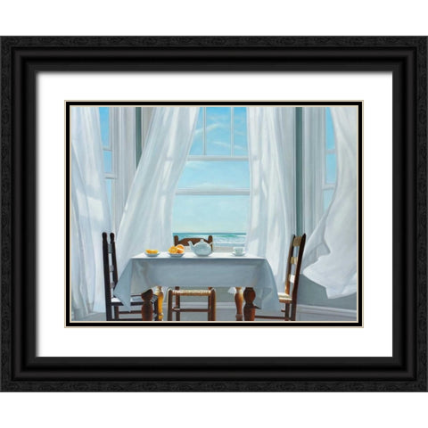 Becoming Centered Black Ornate Wood Framed Art Print with Double Matting by Hollingsworth, Karen