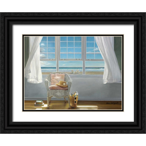 A Moments Peace Black Ornate Wood Framed Art Print with Double Matting by Hollingsworth, Karen