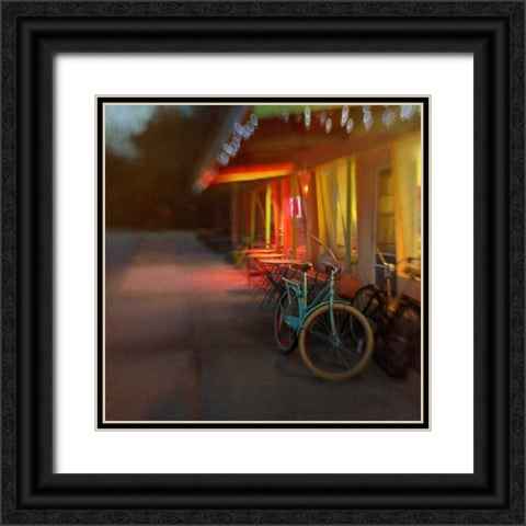 Jenniferâ€™s Bike Black Ornate Wood Framed Art Print with Double Matting by Hanna, Dawn D.