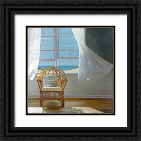 Tea Time Black Ornate Wood Framed Art Print with Double Matting by Hollingsworth, Karen