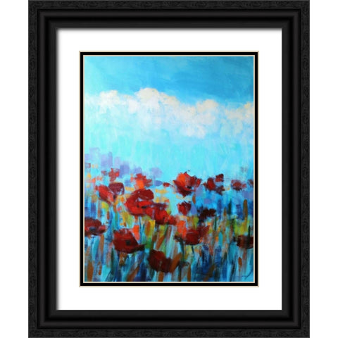 Garden of Delights Black Ornate Wood Framed Art Print with Double Matting by Hardy, Claire