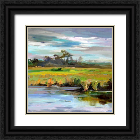 Early Evening Black Ornate Wood Framed Art Print with Double Matting by Hallock, Carol
