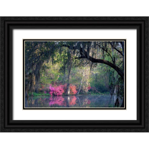 Morning Serenity Black Ornate Wood Framed Art Print with Double Matting by Herrera, H.J.