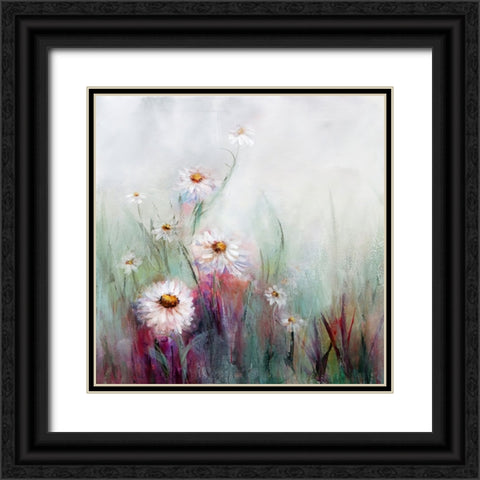 Wildflowers No. 1 Black Ornate Wood Framed Art Print with Double Matting by Hale, Karen