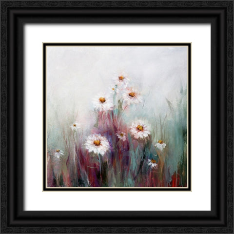 Wildflowers No. 2 Black Ornate Wood Framed Art Print with Double Matting by Hale, Karen