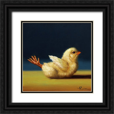 Yoga Chick Locust Black Ornate Wood Framed Art Print with Double Matting by Heffernan, Lucia