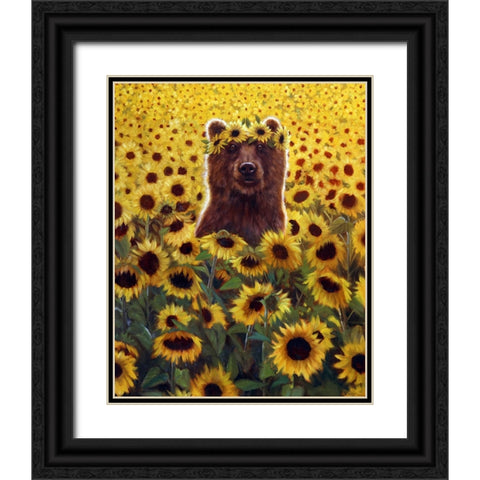 Delilah Black Ornate Wood Framed Art Print with Double Matting by Heffernan, Lucia