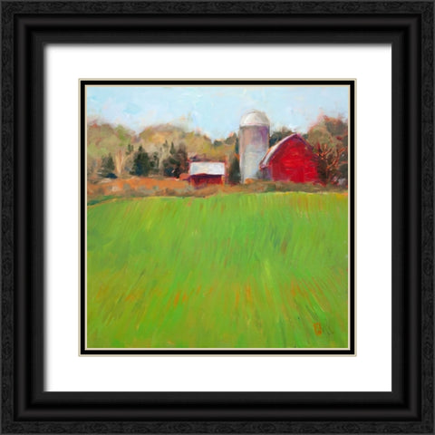 Spring Green Black Ornate Wood Framed Art Print with Double Matting by Hootnick, Sally