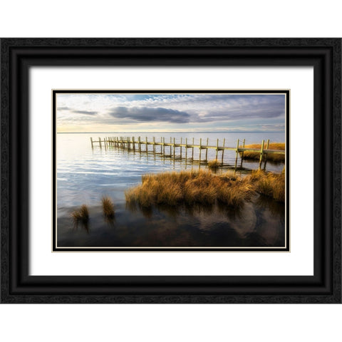 On the Sound II Black Ornate Wood Framed Art Print with Double Matting by Head, Danny