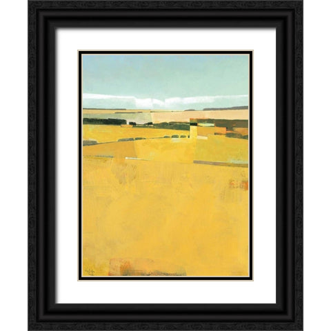 Fence Lines and Fields Black Ornate Wood Framed Art Print with Double Matting by Hargreaves, Greg
