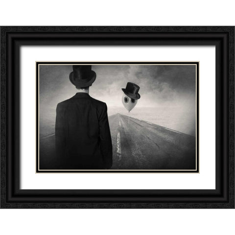 We Meet Again Old Friend Black Ornate Wood Framed Art Print with Double Matting by Ingberg, Tommy