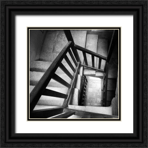Spiral Staircase No. 7 Black Ornate Wood Framed Art Print with Double Matting by PhotoINC Studio