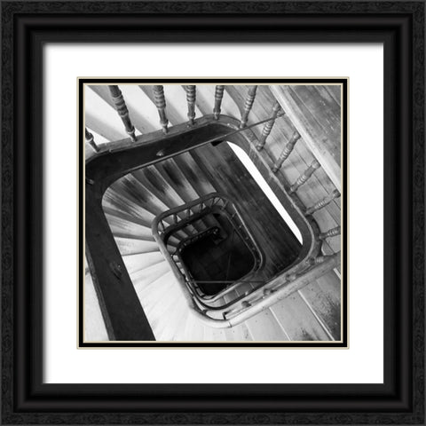 Spiral Staircase No. 8 Black Ornate Wood Framed Art Print with Double Matting by PhotoINC Studio