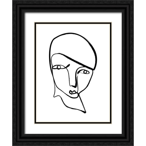 Silhouette II Black Ornate Wood Framed Art Print with Double Matting by Incado