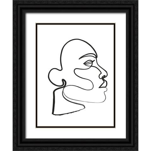 Silhouette III Black Ornate Wood Framed Art Print with Double Matting by Incado