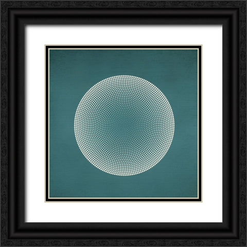Circles Black Ornate Wood Framed Art Print with Double Matting by Incado