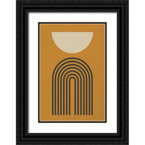 Moon Over Arch Black Ornate Wood Framed Art Print with Double Matting by Incado