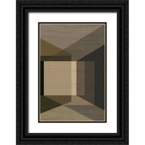 Taupe Room Black Ornate Wood Framed Art Print with Double Matting by Incado