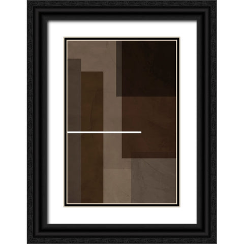 Blocks Black Ornate Wood Framed Art Print with Double Matting by Incado