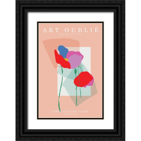 Line Simplicity II Black Ornate Wood Framed Art Print with Double Matting by Incado