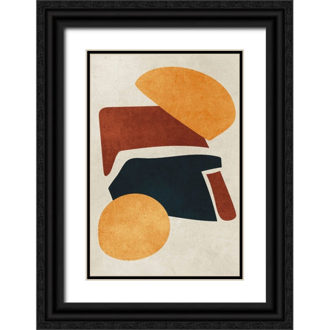 Earth Tone Black Ornate Wood Framed Art Print with Double Matting by Incado