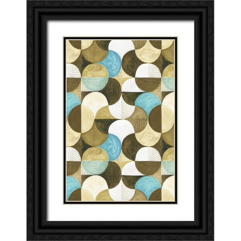 Geometric II Black Ornate Wood Framed Art Print with Double Matting by Incado