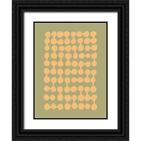 Connected Dots Black Ornate Wood Framed Art Print with Double Matting by Incado