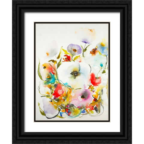 Gardenia 14 Black Ornate Wood Framed Art Print with Double Matting by Johannesson, Karin