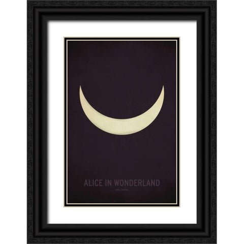 Alice in Wonderland Black Ornate Wood Framed Art Print with Double Matting by Jackson, Christian