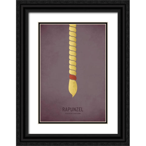 Rapunzel Black Ornate Wood Framed Art Print with Double Matting by Jackson, Christian