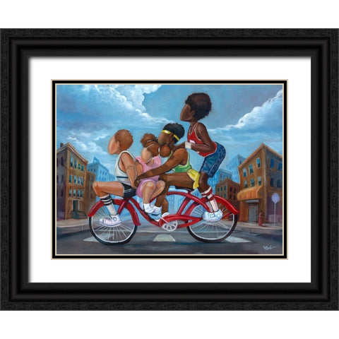 Public Transpo Black Ornate Wood Framed Art Print with Double Matting by Jackson, Robert