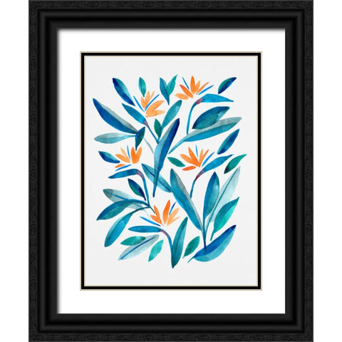 Bird of Paradise Flower 1 Black Ornate Wood Framed Art Print with Double Matting by Juncos, Cami