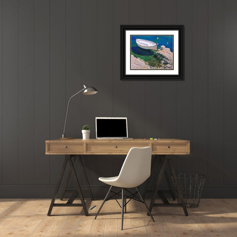 Boat Black Ornate Wood Framed Art Print with Double Matting by Krioutchkov, Alex Hook
