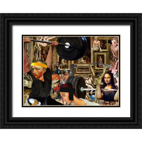 Pumping Oil Black Ornate Wood Framed Art Print with Double Matting by Kite, Barry