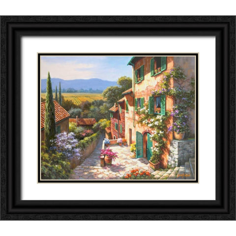 Spring in the Valley Black Ornate Wood Framed Art Print with Double Matting by Kim, Sung