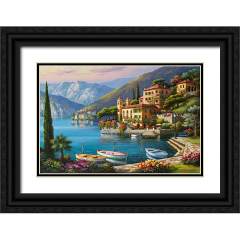 Villa Bella Vista Black Ornate Wood Framed Art Print with Double Matting by Kim, Sung
