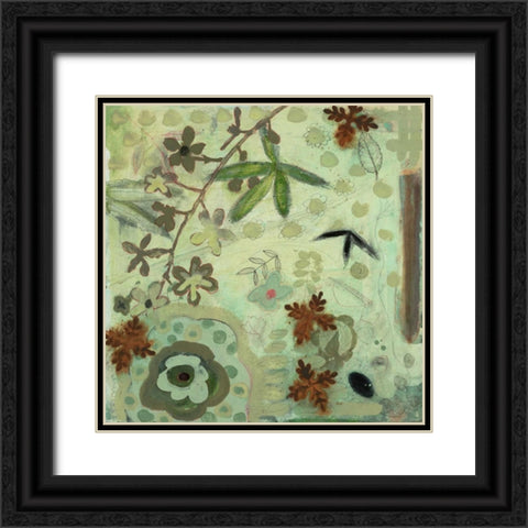 Floral Fantasies 3 Black Ornate Wood Framed Art Print with Double Matting by Koury, Aleah