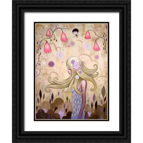 Garden of Sleeping Flowers II Black Ornate Wood Framed Art Print with Double Matting by Ketner, Jeremiah