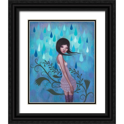 Morning Showers Black Ornate Wood Framed Art Print with Double Matting by Ketner, Jeremiah