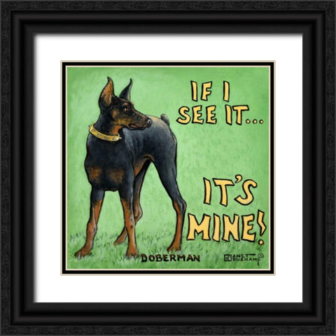 Itâ€™s Mine Black Ornate Wood Framed Art Print with Double Matting by Kruskamp, Janet