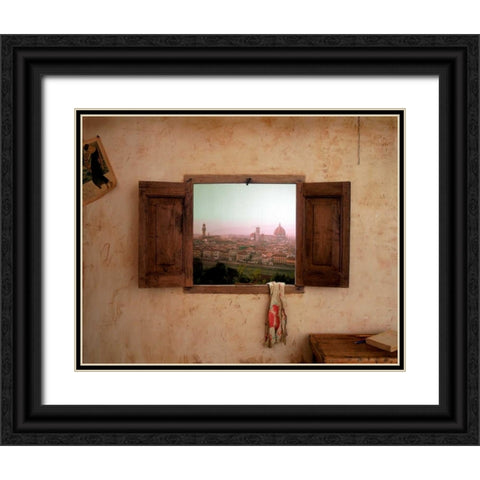 Florence Black Ornate Wood Framed Art Print with Double Matting by Klug, Alan